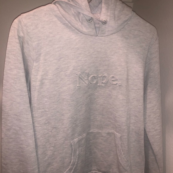 Grey “nope” hoodie - Picture 1 of 2